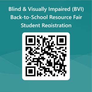 Student registration QR code for the back to school resource fair.