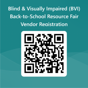 Vendor registration QR code for the back to school resource fair.